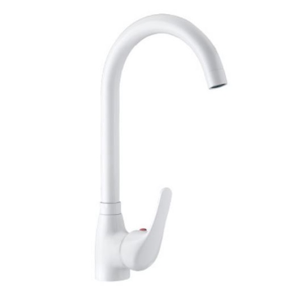 Monomando fregadero caño cisne Enkel Blanco