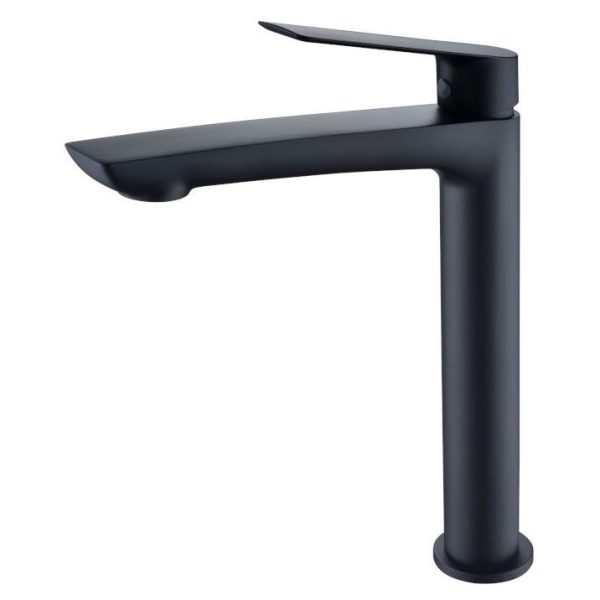 Monomando lavabo alto negro mate LUXOR