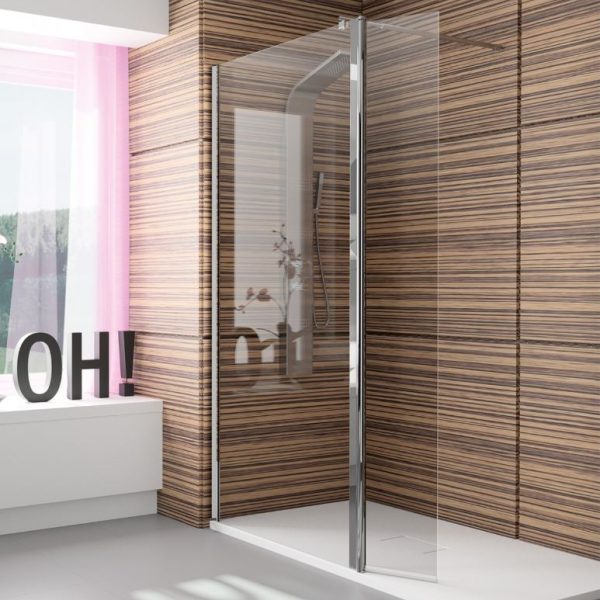 Mampara De Ducha Fija + Puerta Abatible Serie 300 KASSANDRA