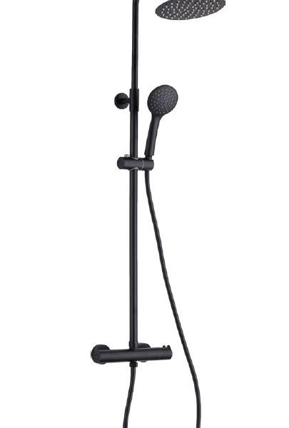 Columna ducha termostática Negro Mate Ergos