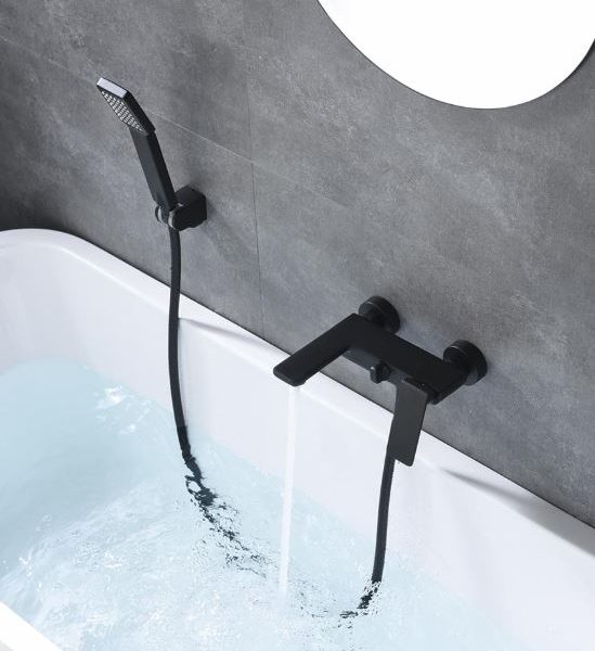 Grifo monomando bañera-ducha Fiyi Negro Mate Imex