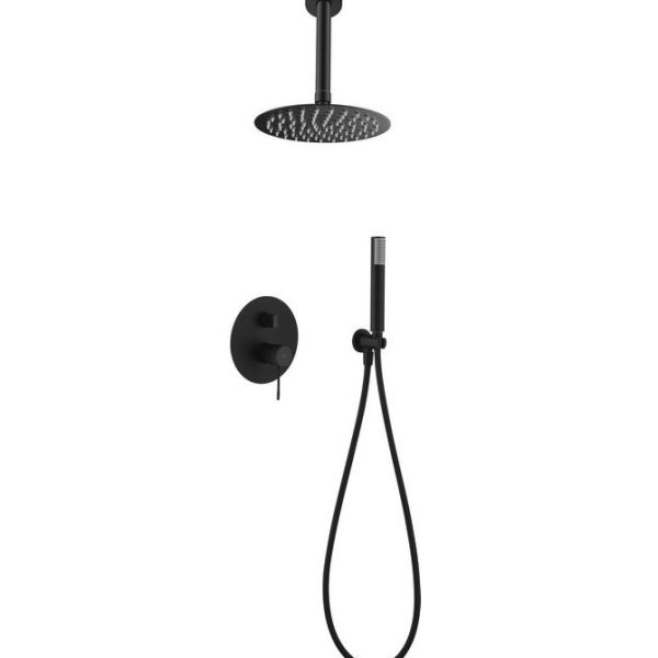 Conjunto de ducha empotrado negro mate Top Imex