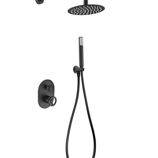 Conjunto de ducha empotrado negro mate Olimpo Imex