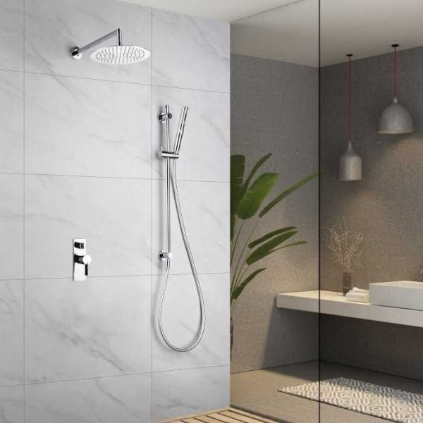 Conjunto ducha empotrada cromada Aruba Imex