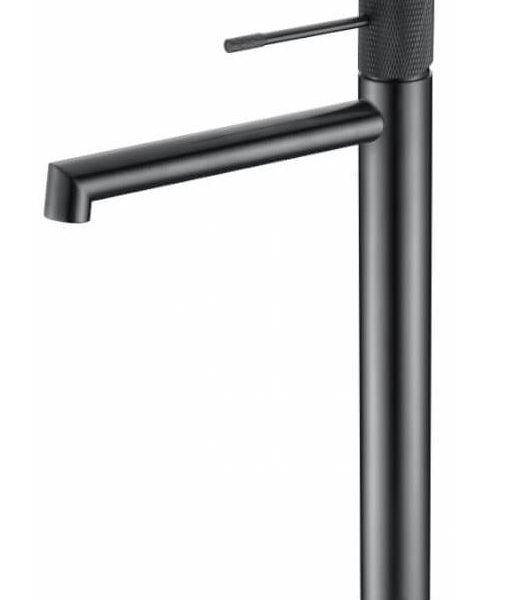 Grifo monomando lavabo caño alto black gun metal LINE Imex