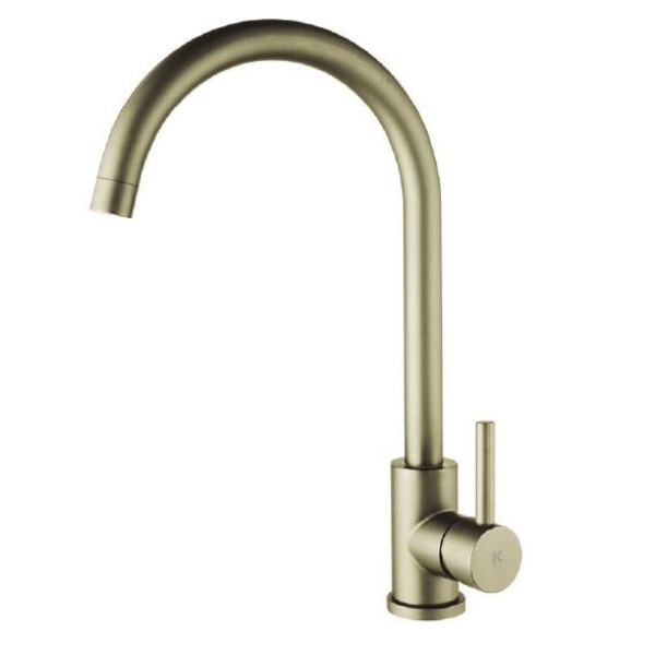 Grifo monomando fregadero PLENUM inox. oro cepillado Källa