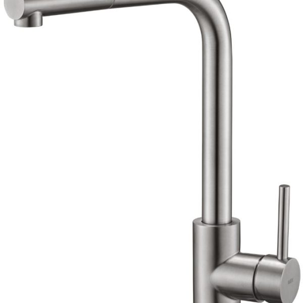 Grifería de cocina monomando extraíble acero inoxidable serie Moscú Imex