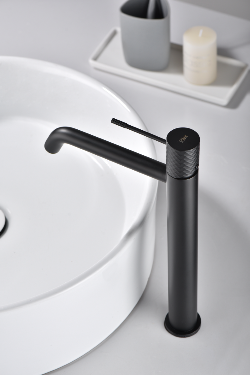 monomando lavabo alto negro imex